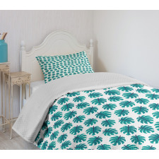 Exotic Monstera Bedspread Set