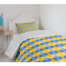 Argyle Grid Bedspread Set