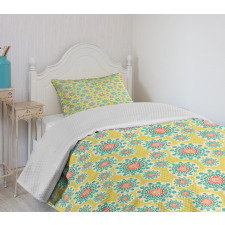 Dotted Flowers Bedspread Set