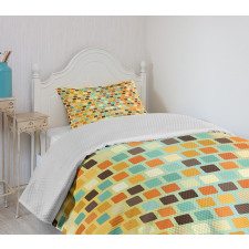 Checkered Square Wall Bedspread Set