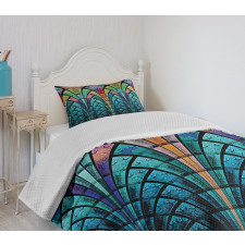 Curves Grungy Colors Bedspread Set