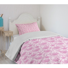 Pastel Spring Bloom Bedspread Set