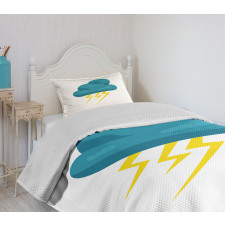 Cloud and Bolts Bedspread Set