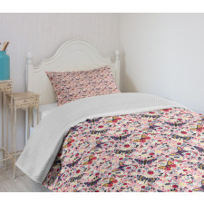 Spring Fauna Insects Bedspread Set