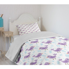 Lullaby Themed Birds Bedspread Set