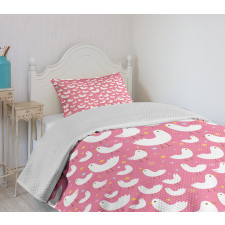 Cotton-Candy-Like Chicken Bedspread Set