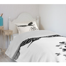 Hummingbird Heart Bedspread Set