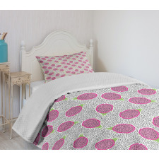 Crosscut Dragon Fruit Bedspread Set