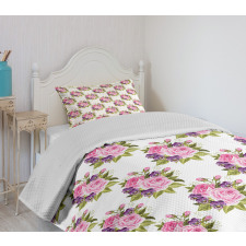 Buds Violet Pansies Bedspread Set