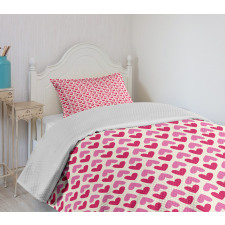 Pinkish Hearts Bedspread Set