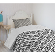 Monochrome Boho Design Bedspread Set
