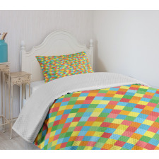 Diamond Form Diagonal Mesh Bedspread Set