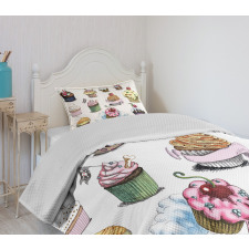 Yummy Cupcake Medley Bedspread Set