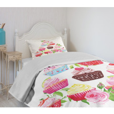 Pyramids of Cupcakes Bedspread Set