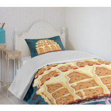 Crumb Coated Party Cake Bedspread Set