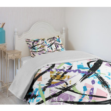 Color Splash Effect Bedspread Set