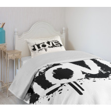 Ink Splash Love Bedspread Set