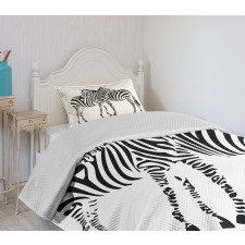 2 Zebras Silhouette Bedspread Set
