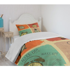 Grunge Wake up Alarm Bedspread Set