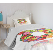 Fruitful 8 Colorful Bedspread Set