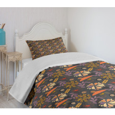 Abstract Autumn Theme Bedspread Set