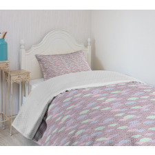 Japanese Wave Pastel Bedspread Set