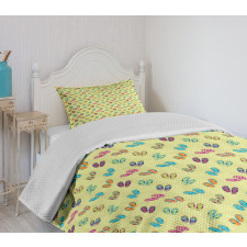 Colorful Slippers Bedspread Set