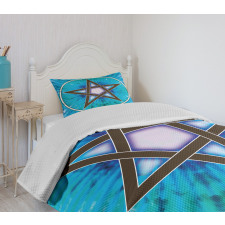 Interlaced Pentagram Bedspread Set