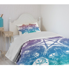 Cats Mandala Design Bedspread Set