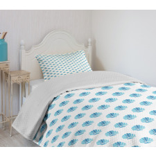 Blended Aquatic Design Bedspread Set