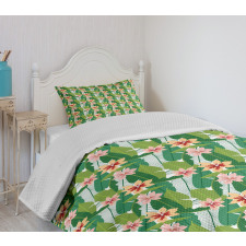 Exotic Hawaiian Botanic Bedspread Set