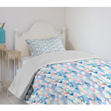 Birds on Mountain Peaks Bedspread Set