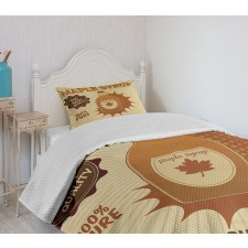 Maple Syrup with Stripes Bedspread Set