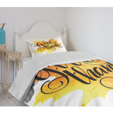 Autumn Leaf with Phrase Bedspread Set