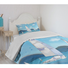 Sailing Landscape Bedspread Set