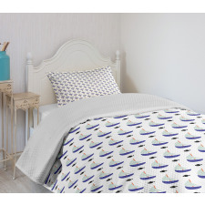 Minimalist Boat Design Bedspread Set