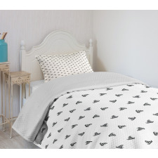 Black and White Bedspread Set