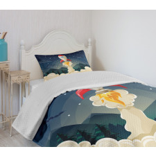 Rocket in the Woodlands Bedspread Set