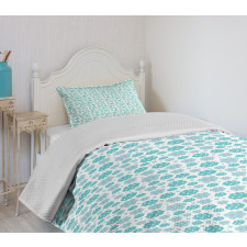 Abstract Cloud Pattern Bedspread Set