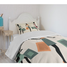 Shopping Theme Bedspread Set