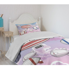 Zeppelins in the Sky Bedspread Set