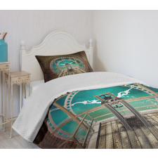 Fantasy Clock Tower Bedspread Set