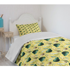 Watercolor Summer Food Bedspread Set