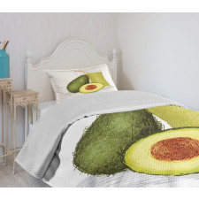 Fresh Avocado Smoothie Bedspread Set