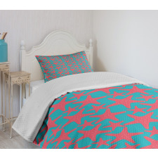 Starfishes Pattern Bedspread Set