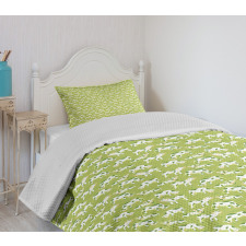 Bovines on Green Meadow Bedspread Set