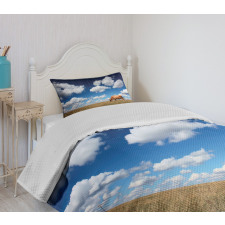 Cow Meadow Sky Clouds Bedspread Set