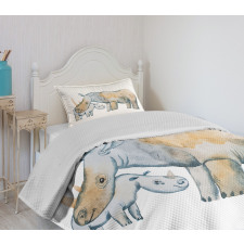 Mother and Baby Animals Bedspread Set
