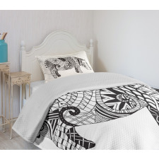 Hippo Geometric Ornament Bedspread Set