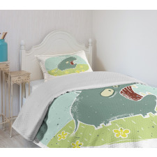 Roaring Hippo Clouds Bedspread Set